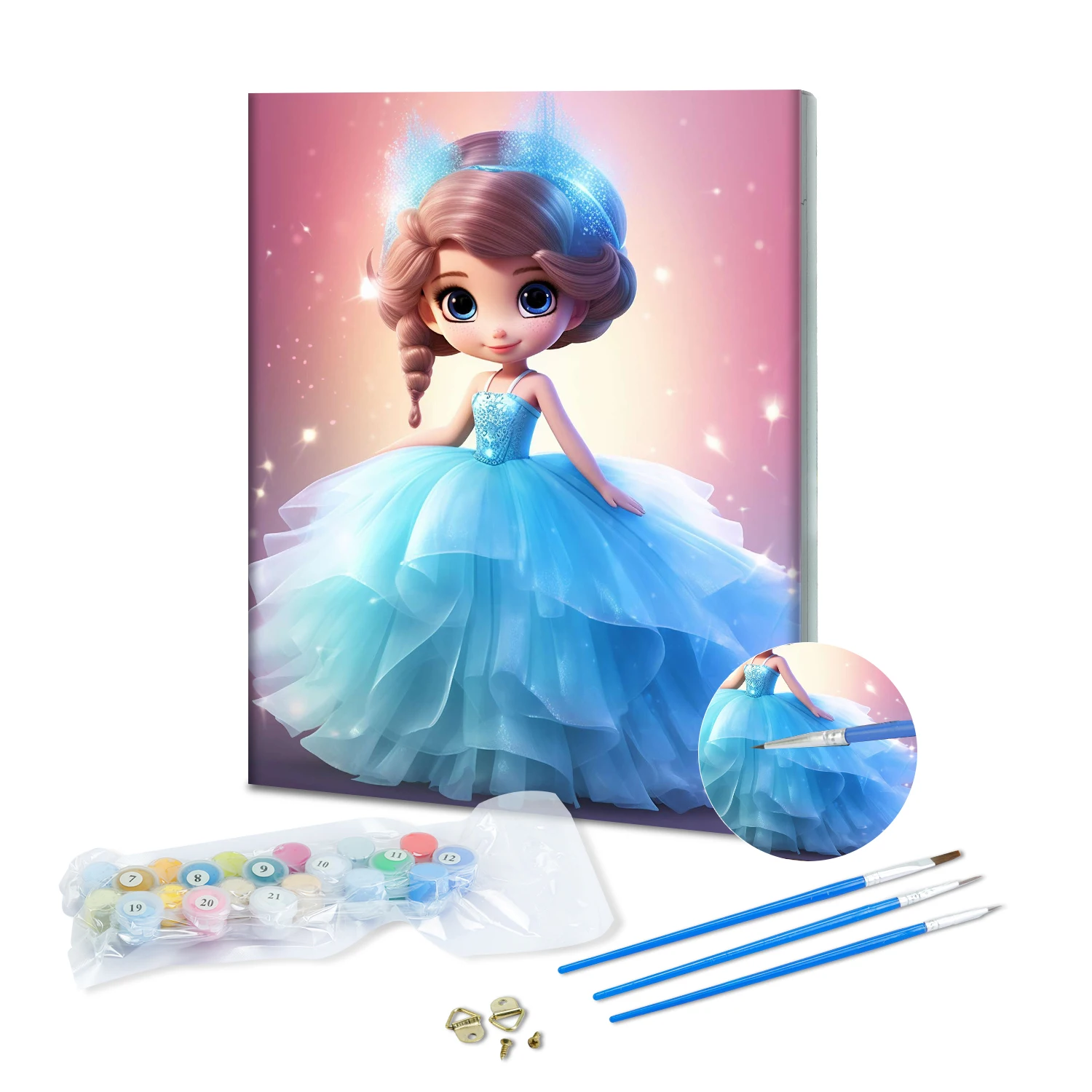 Blue Dress Princess Paint By Number Kits Paintworks Diy Oil Painting By Numbers For Kids And Adults Beginner