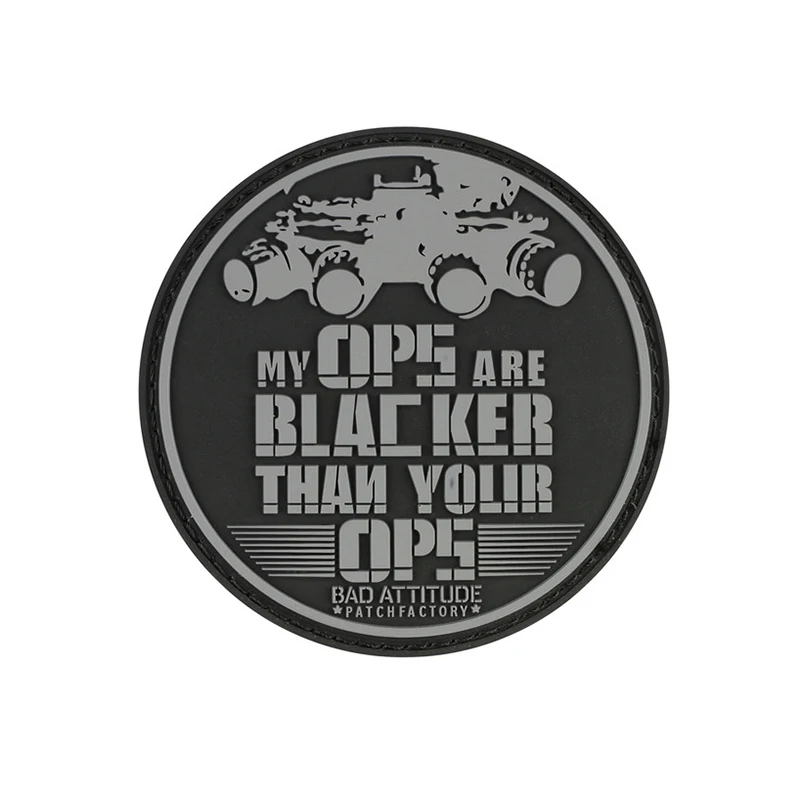 AN-V0016 3D Logo Patches Clothing High Quality Silicone Labels Rubber Patch Hook Loop Tactical PVC Patch Manufacturer