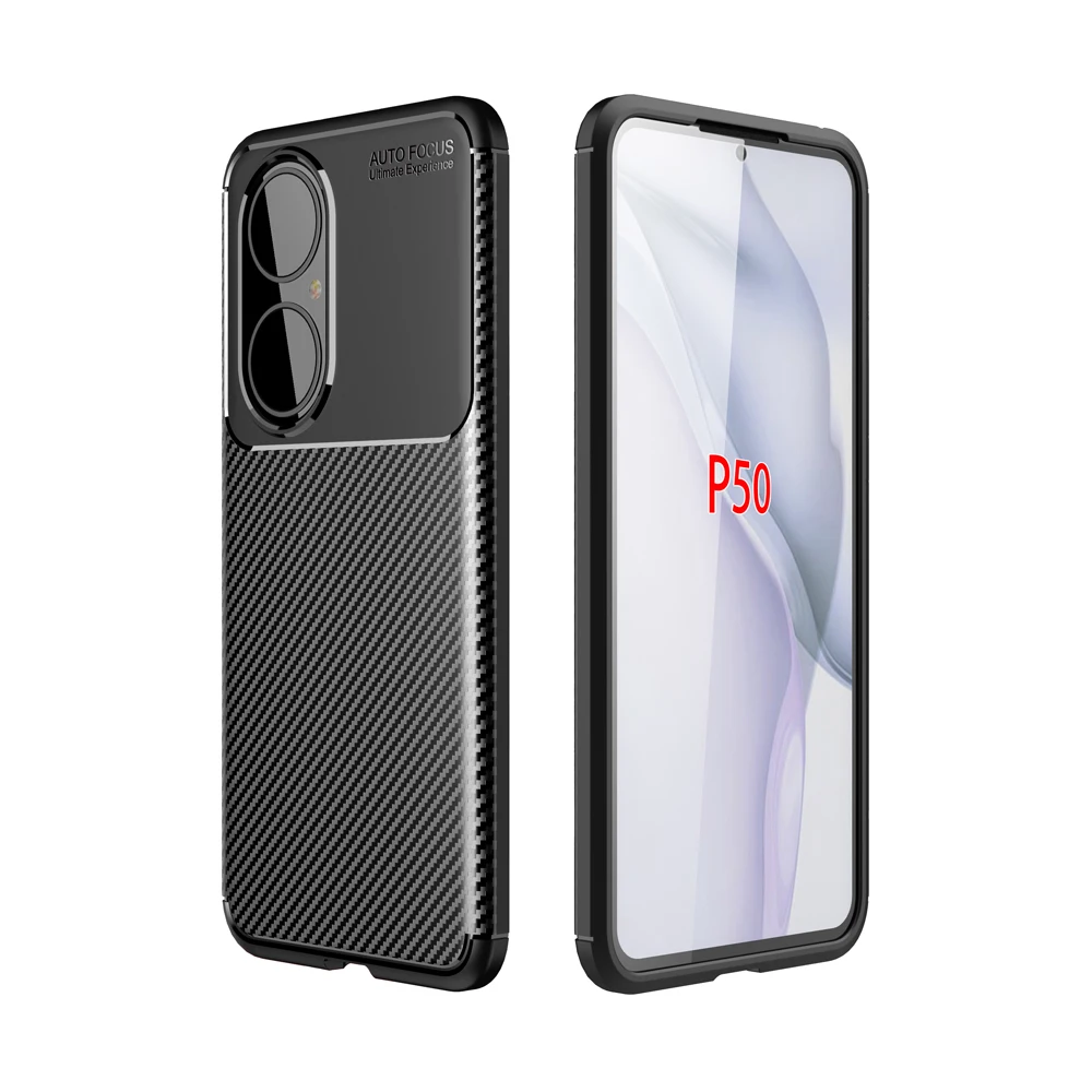 Чехол для телефона из углеродного волокна с автофокусом для задней крышки Huawei P50