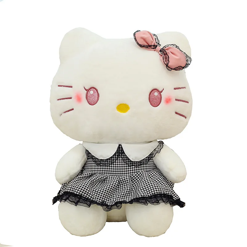 Cute Kitty Cat Plush Doll Dark KT Plush Toy Katie Cloth Doll Scissor Machine Gift Doll