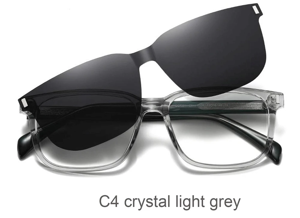 FT0050  Fashion male clip on glasses frame with polarized lenses  clip on sunglasses