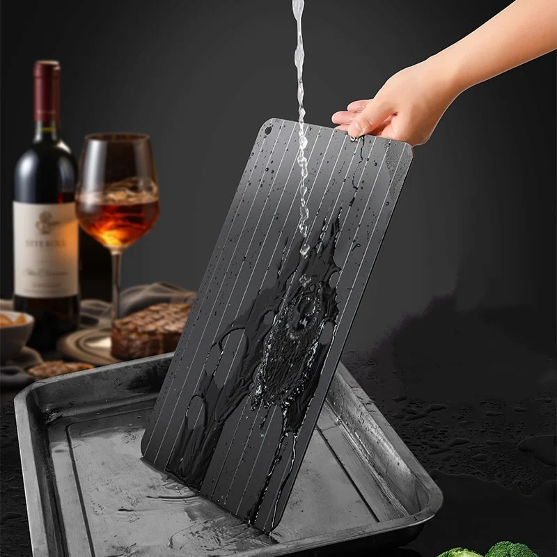 Hot sale household kitchen meat and seafood thawing aluminum alloy thawing cutting board