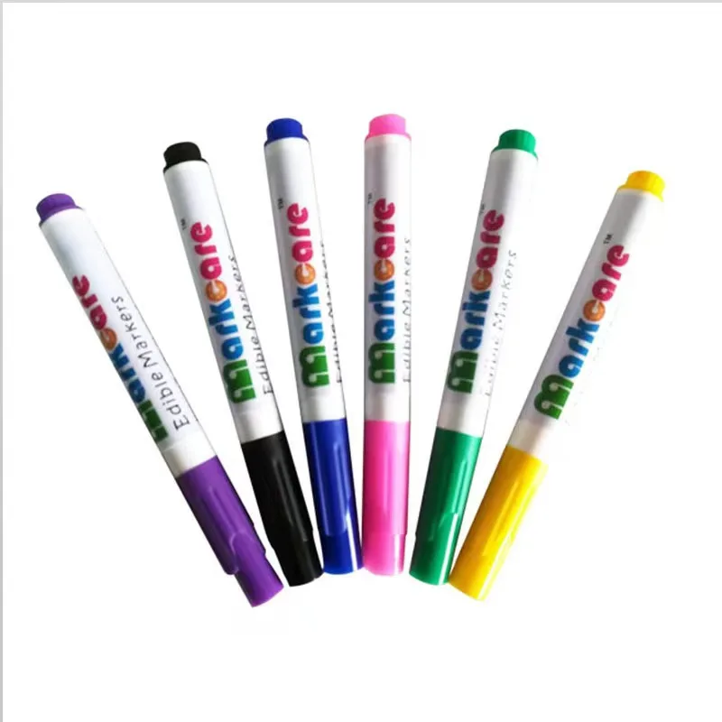 Wholesale Price 6pcs Food Grade Color Edible Ink Marker Food Pen for Cake Cookie Egg Bakery Decorating Pen