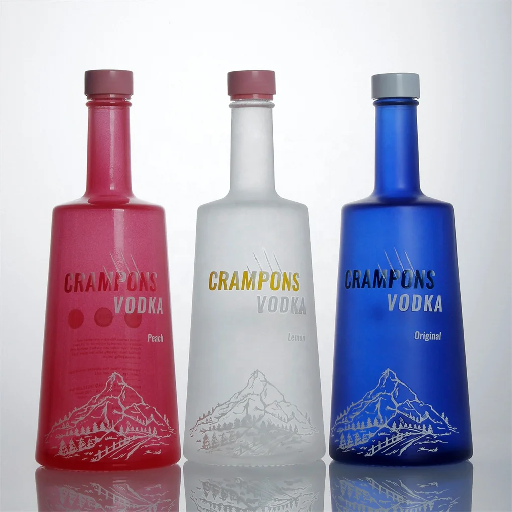 500ml 700ml 750ml 1liter logo printing extra flint gin whisky vodka glass oslo botella de vidrio 700ml glass spirit bottle