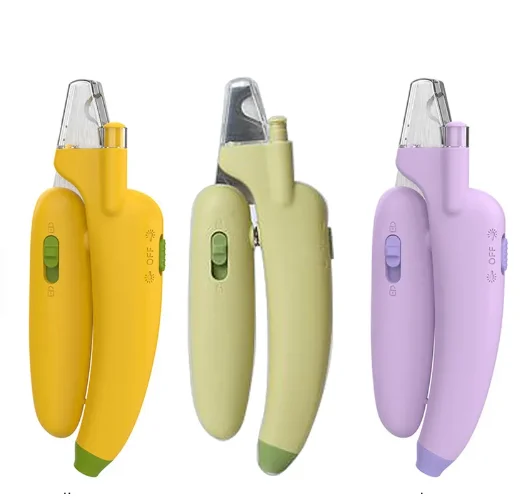 Pet Nail Led Light Scissors Dog Cat Claw  Scissors  Banana Pet Nail Cutter Dog Cat Nail Clipper For Animals Pet Supplie Tool
