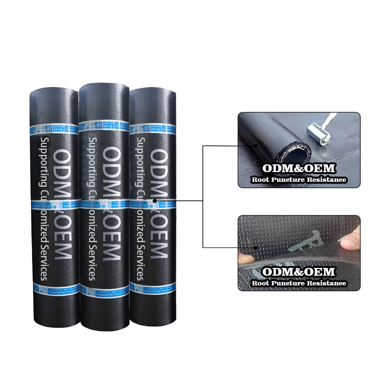 Wholesale China Hot Melt Type Polyethylene Tire Root Puncture Waterproof Membrane For Planting Protect Roof