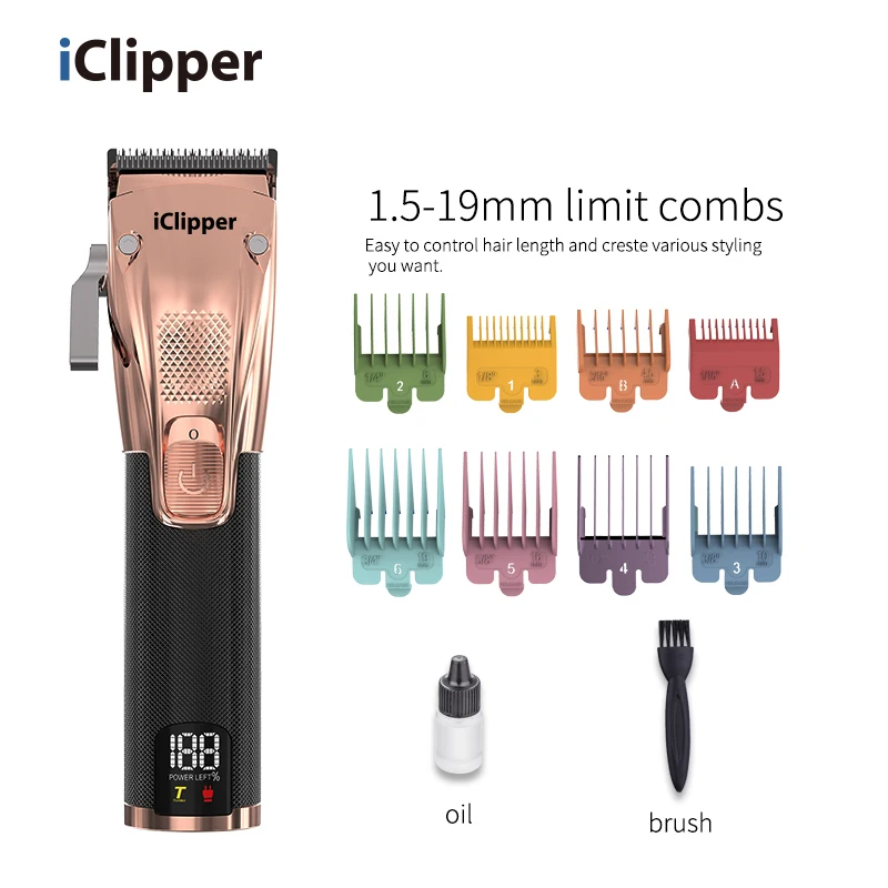iClipper-K33s New Arrival Cordless Professional  Hair Trimmer Electric Metal  Hair Clippers