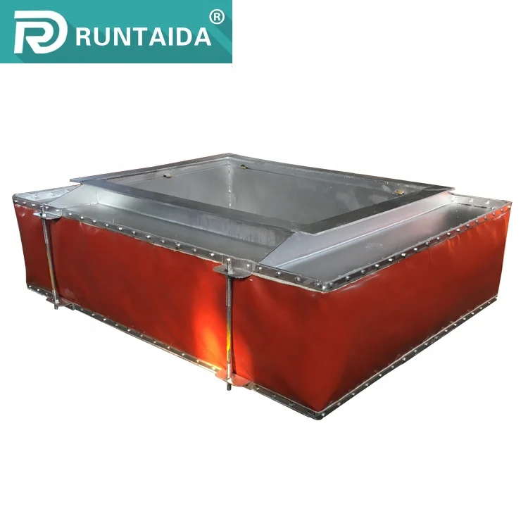 Runtaida rectangular flange type high temperature heat air compensator fabric expansion