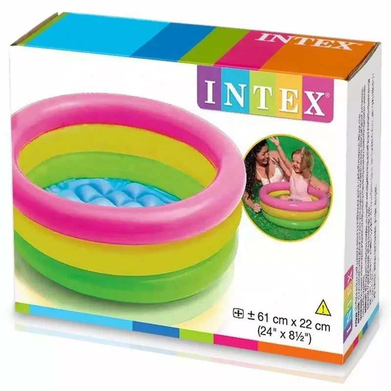 INTEX 57107 Outdoor Inflatable Pool Foldable Colorful Baby Pool Inflatable 3-color Ball Pool