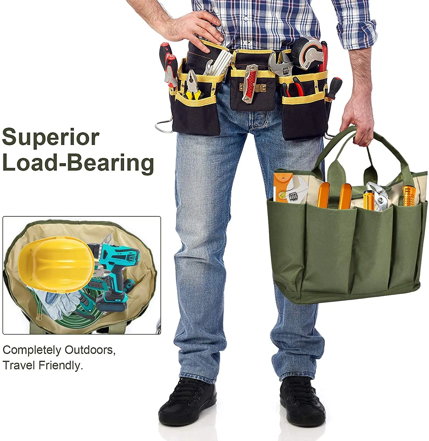 BSCI OEM factory Custom indoor outdoor tote Gardening Tool Storage Bag