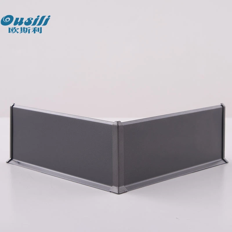 Aluminum Decorative Corner Strip Skirting Board Profile Interior Baseboard Metal Cover Corner Line