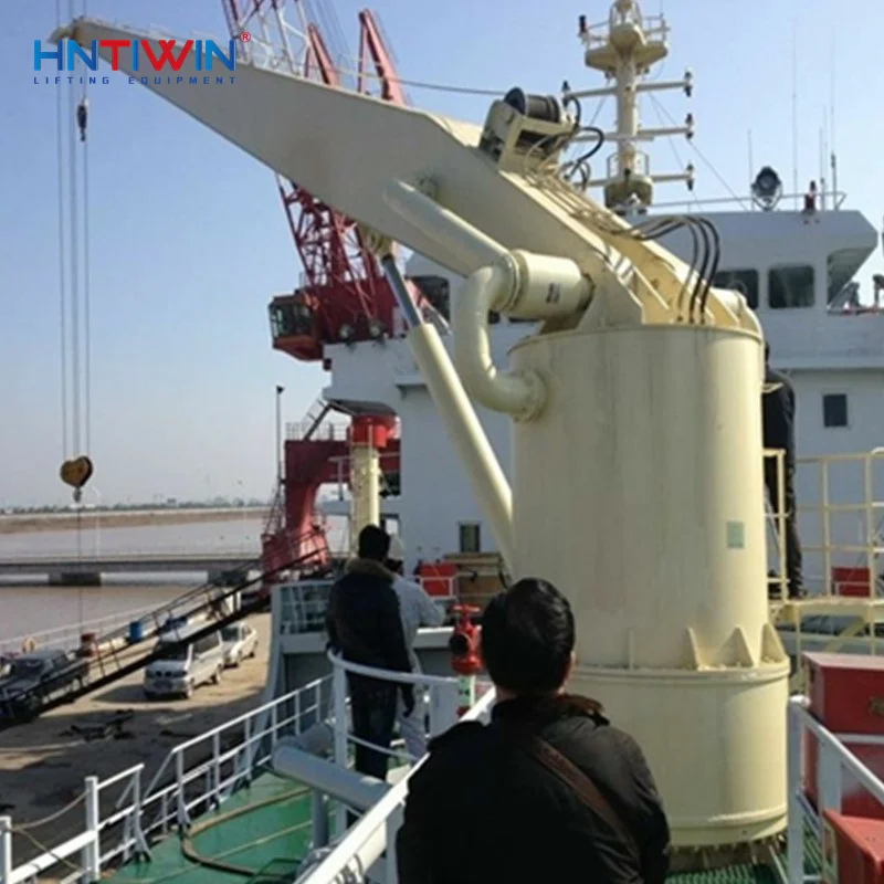 High quality hydraulic fixed boom marine crane lift