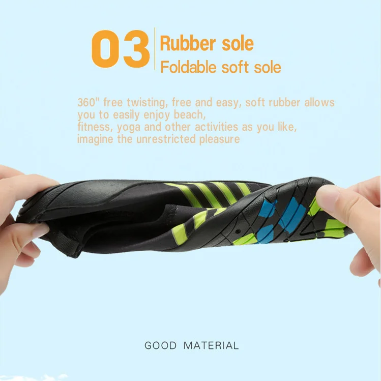 2024 NEW MSR MS1007 Summer Outdoor Unisex Quick Dry Rubber Beach Shoes Anti-Slip Barefoot Safety Swimming Diving Surfing