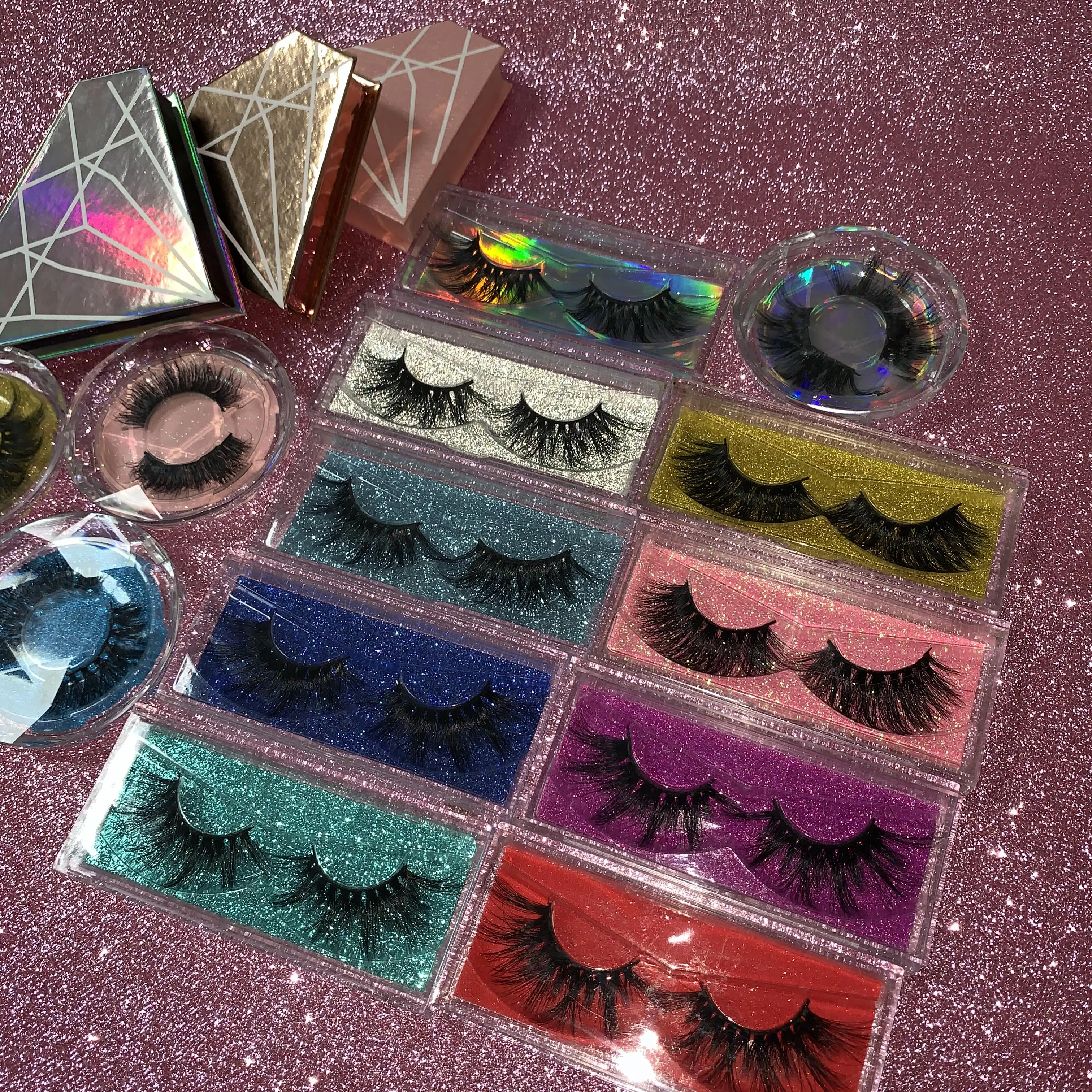 Free sample 25mm mink eyelashes vendor 3d mink lashes with eyelash packaging box