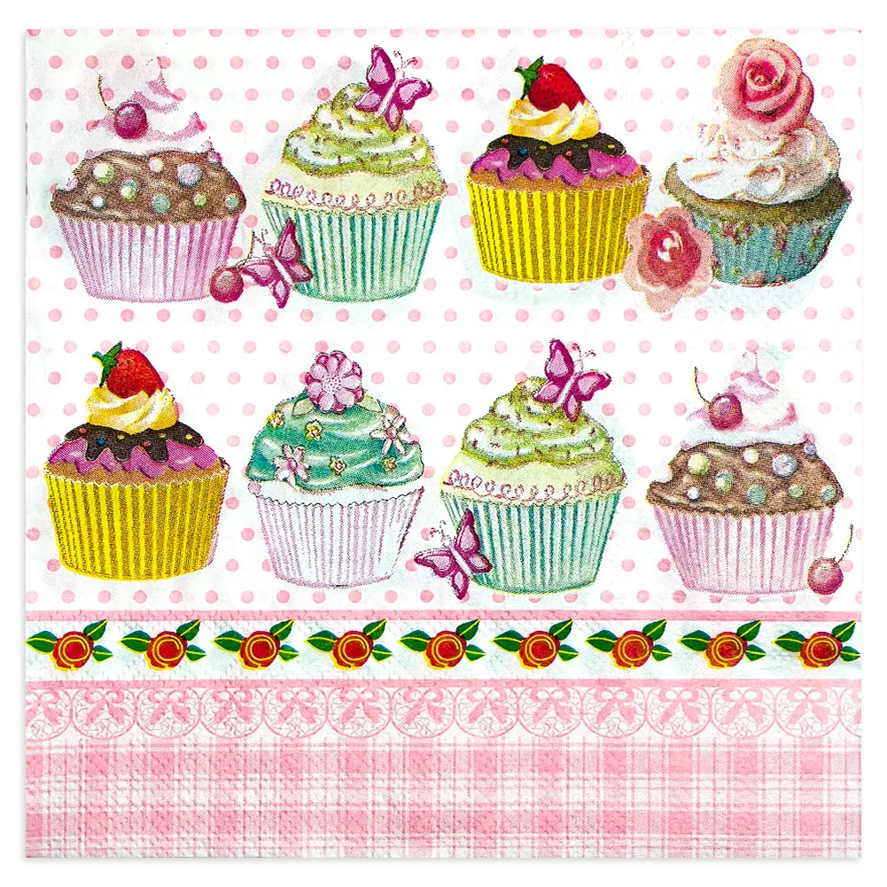 Готово к отправке, салфетку столовые салфетки 2 слоя 33*33 см Торт печатная вечеринки по случаю Дня Рождения декоративные бумажные салфетки бумажные полотенца салфетка
