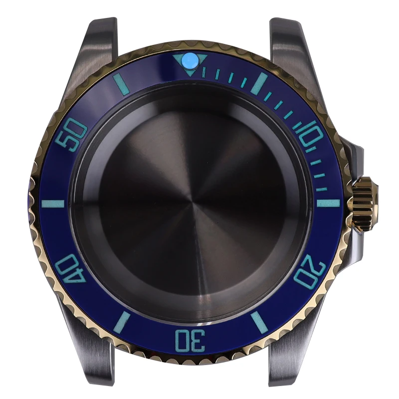 Custom Precision Dive Watch Case Kit Case Luminous Blue Bezel Parts For Seiko Nh35 Nh36 Eta 2824 Miyota 8215 Movement Dial