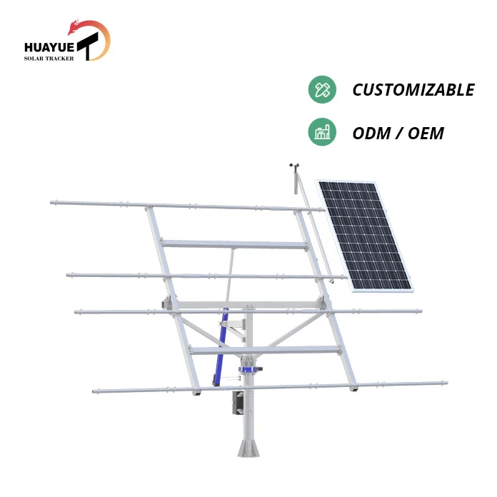 5KW 6KW HYS-10PV-144-LSD Rational construction dual axis sun tracker solar tracker price solar tracker