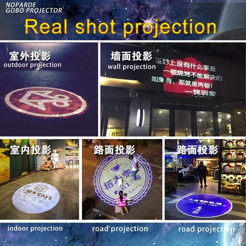 50w rotating advertising HD custom text pattern  table track LED  logo projector lamp