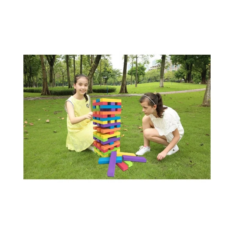 EVA Foam Tumble Tower 60 Pcs Tumbling Tower Stacking Tower For Kids