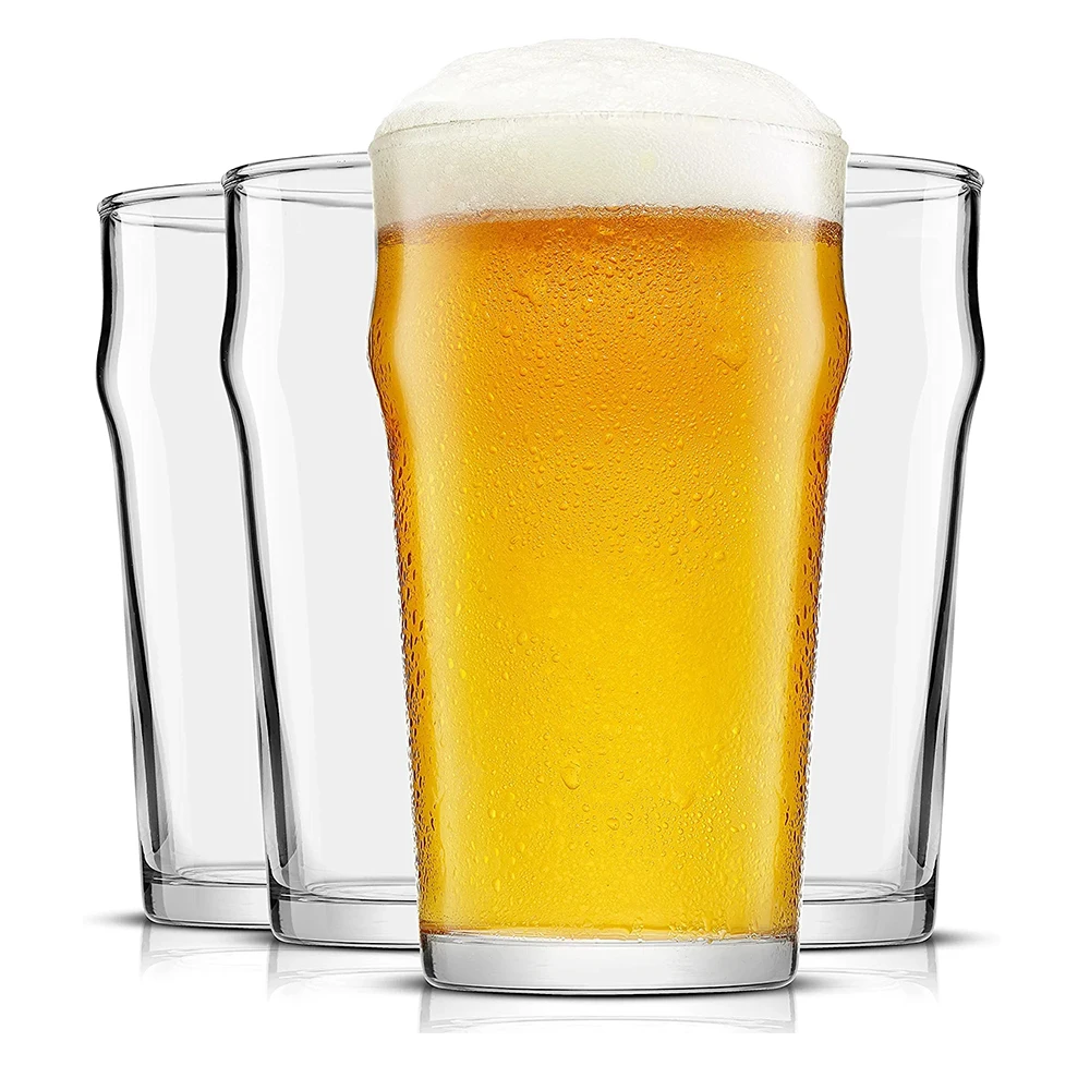 19oz Beer Pint Glasses Large Beer Pint Glass Capacity in a Traditional Pub Drinking Glasses Design Oversized Beer Glasses