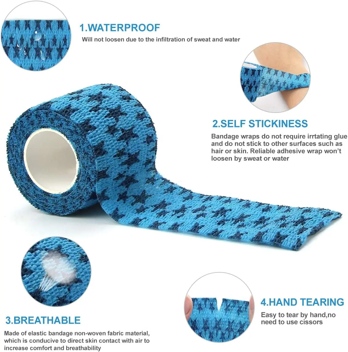 colored bandage medical gauze  Custom Waterproof Breathable  gauge bandage