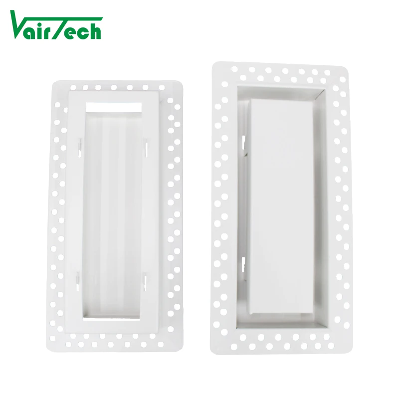 Hvac Ventilation Metal White Flush Wall Register Vent Ceiling 4x10 Metal Exhaust Drywall Mount Vent