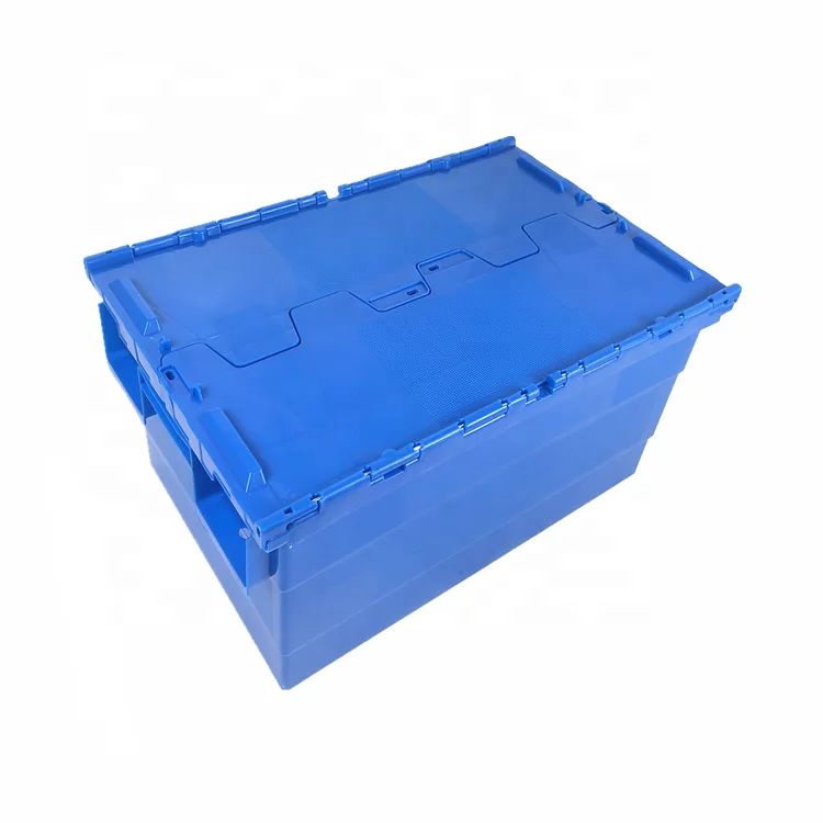 Hot sale logistic storage turnover box plastic vegetable crates wholesale with lid