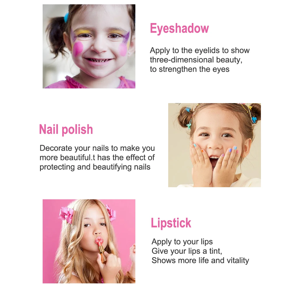 Eco Friendly High Quality Kids Washable Non-toxic Makeup Girl Toys Children Make Up Set