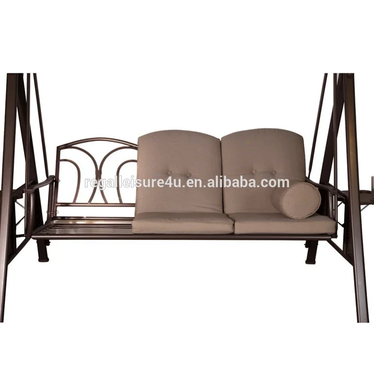 outdoor garden steel 3-seat swing chair