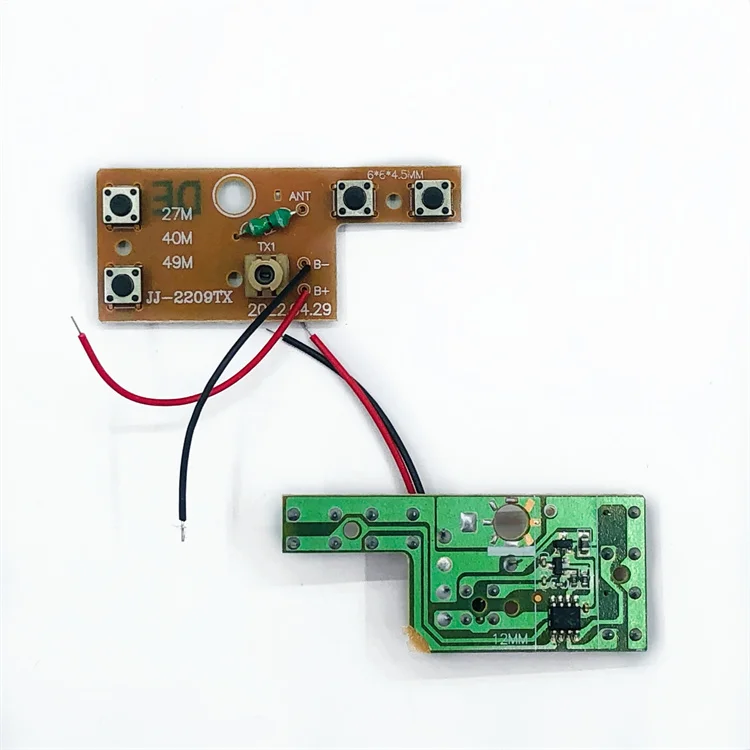 QQF C RC car toy 4CH RC Remote Control 27MHz Circuit PCB Transmitter and Receiver Board