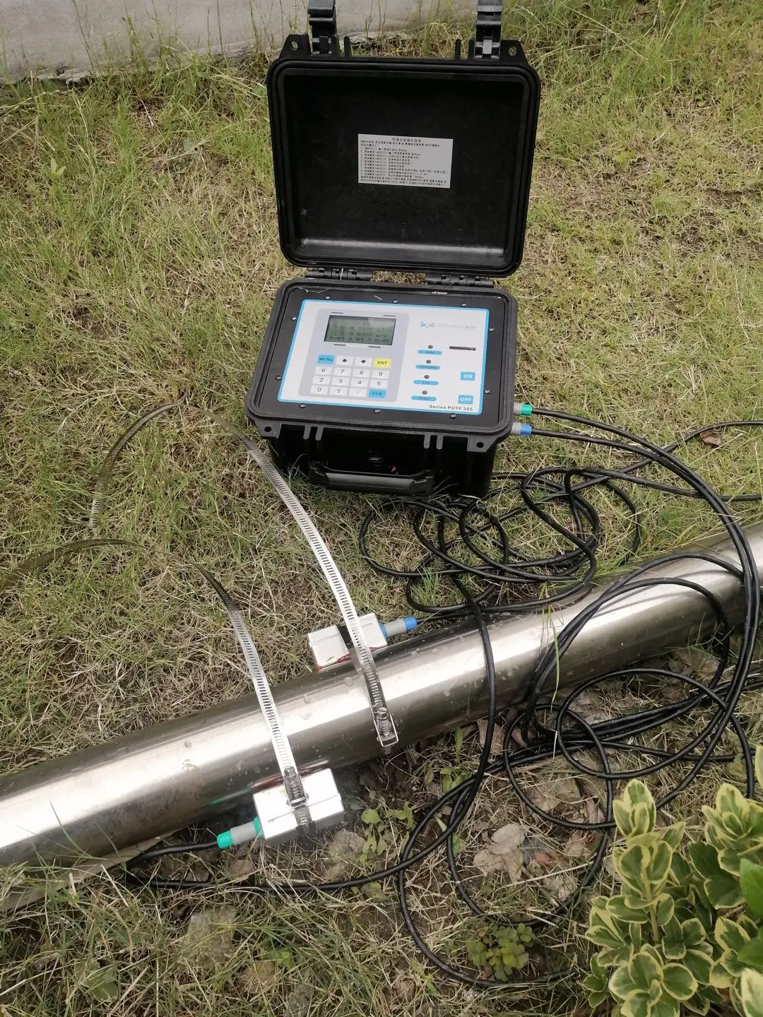 non-contact clamp-on Mobile sewage  Portable Ultrasonic Doppler Flow Meter