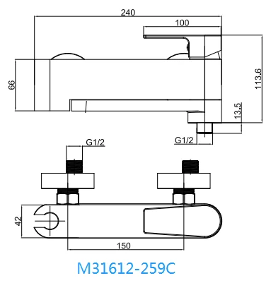 Momali China modern sanitary ware new design brass single hole  heavy bath tub bathtub faucet shower mixer tap for bathroom
