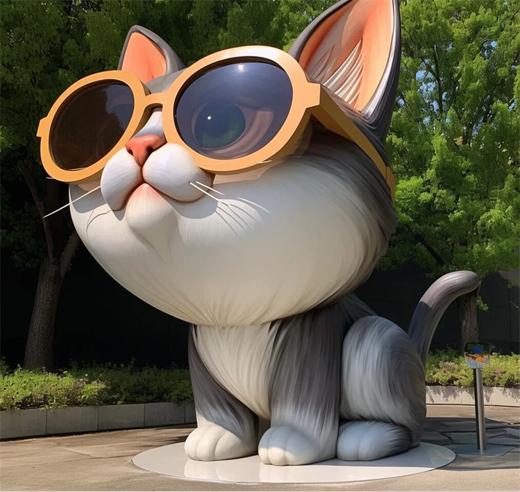 customize large outdoor sculptures Large fiberglass cartoon animals Large shopping mall outdoor cartoon sculpture