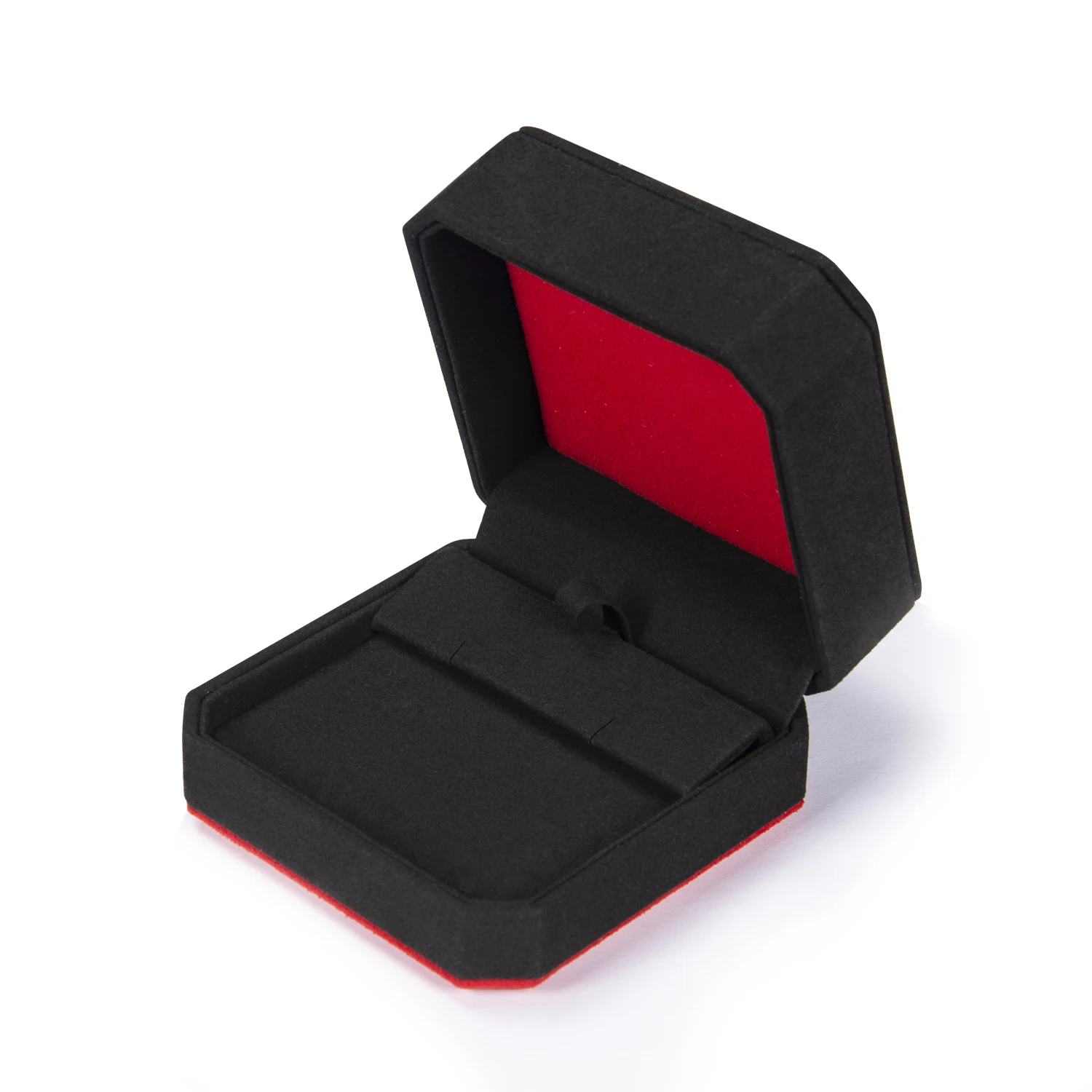 Wholesale Custom Luxury Large Necklace Ring Bracelet Earring Boxes Simple Square Pattern Plastic Fabric Jewelry Boxes Hot Sale