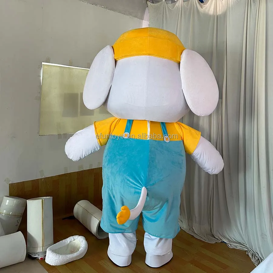 Efun MOQ 1 PC professional Custom  plush elephant mascot costume adult size cartoon walking animal costume for sale