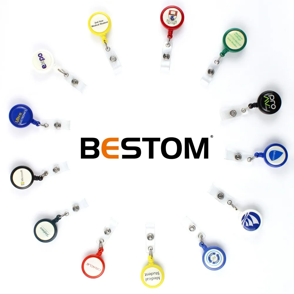Bestom Customized Retractable Nurse Badge Reel YOYO ID Reel Badge Holder Accessories