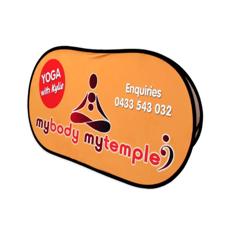Custom Digital Print Popup Sideline A-Frame Banner Sign Ground Stand Sport Foldable Advertising Outdoor Pop Up A Frame Banner