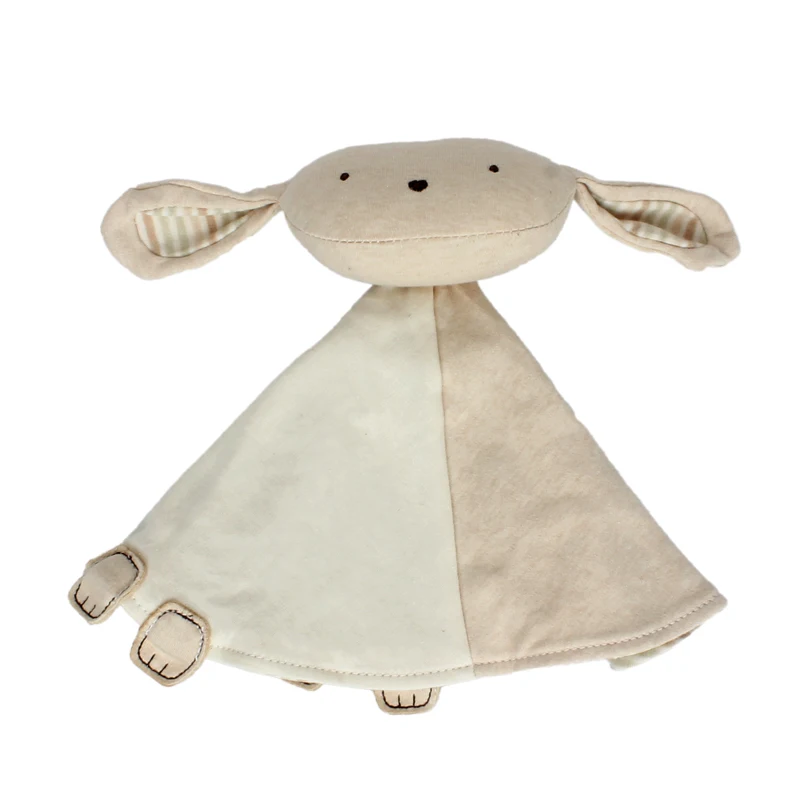 Baby Organic Cotton rabbit comforter toy hand holding Comforter
