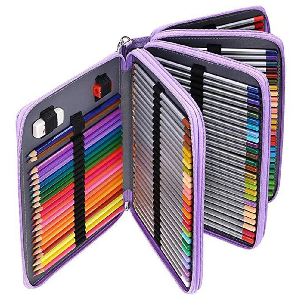 168 Slots Pencil Case School Pencilcase for Girl Boy Pen Box Large Penal Big Cartridge Bag Stationery Pencilholder Kit Pouch