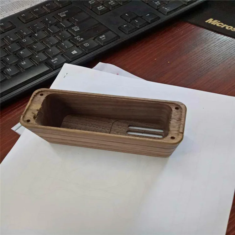 
Black Walnut Solid Wood Speaker Box Audio Headset Box, Custom Made by Manufacturers 