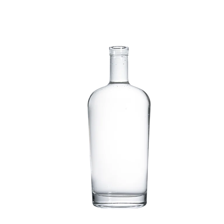 Wholesale Whisky Gin Rum Vodka Tequila Glass Bottle Unique Design 750ml 700ml Spirits Bottle with Cork