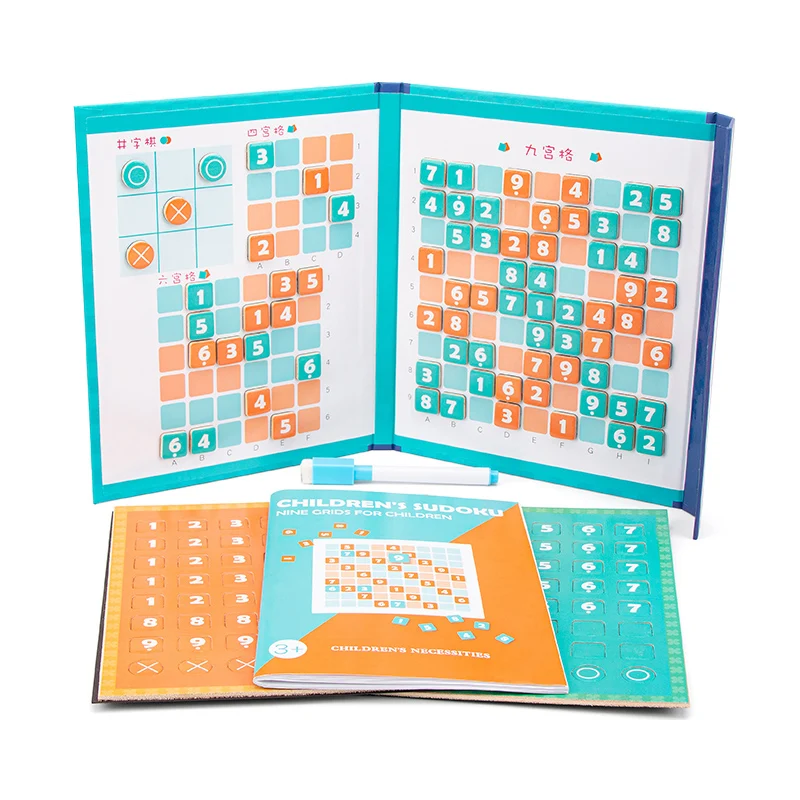 Educational Children Play Funny Memory Thinking Game Book Magnetic Number Memory Puzzle Toy