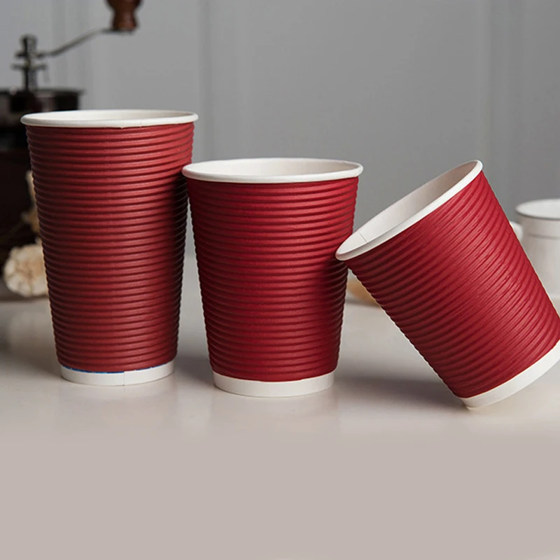 Wholesale corrugated coffee customized insulation paper cup