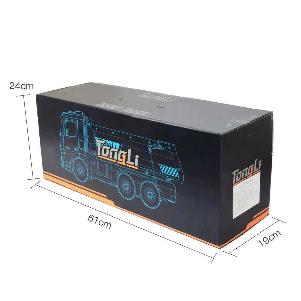 6 channel huina alloy metal model remote control dumper toy rc truck