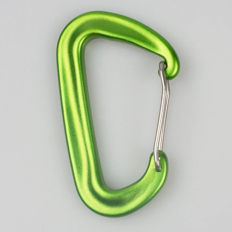 Custom 12KN Carabiner Aluminum Small Locking Wire Gate Carabiner for Hammock