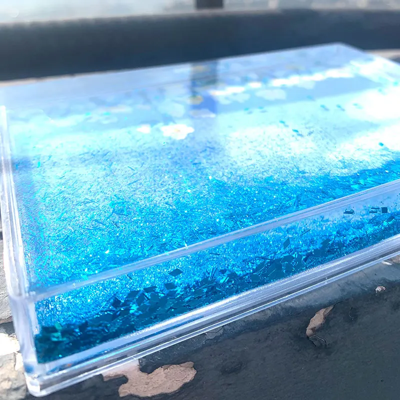 Отличный подарок Perspex жидкая фоторамка 4X6 Акриловая с водой и блестками