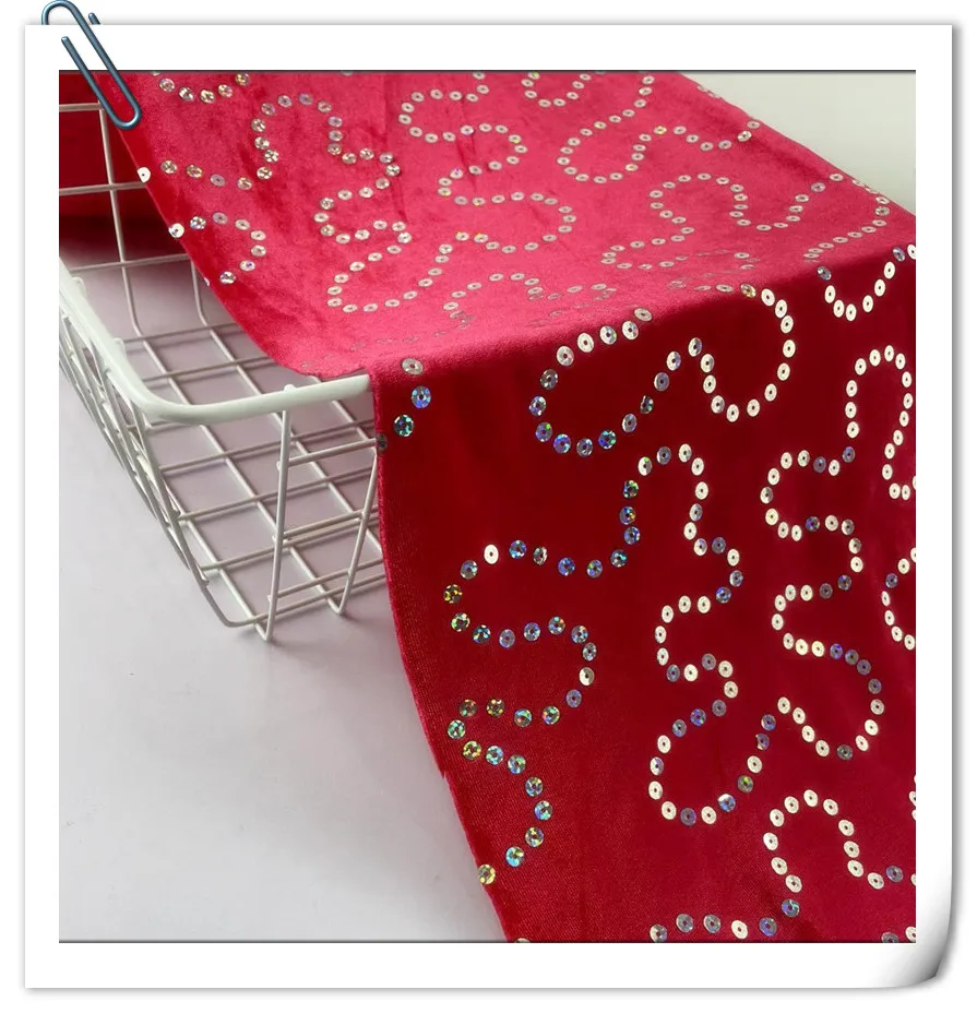 2025 новая Корейская эластичная красная бархатная Серебристая ткань с голограммой для сцены модная детей особенно женского костюма