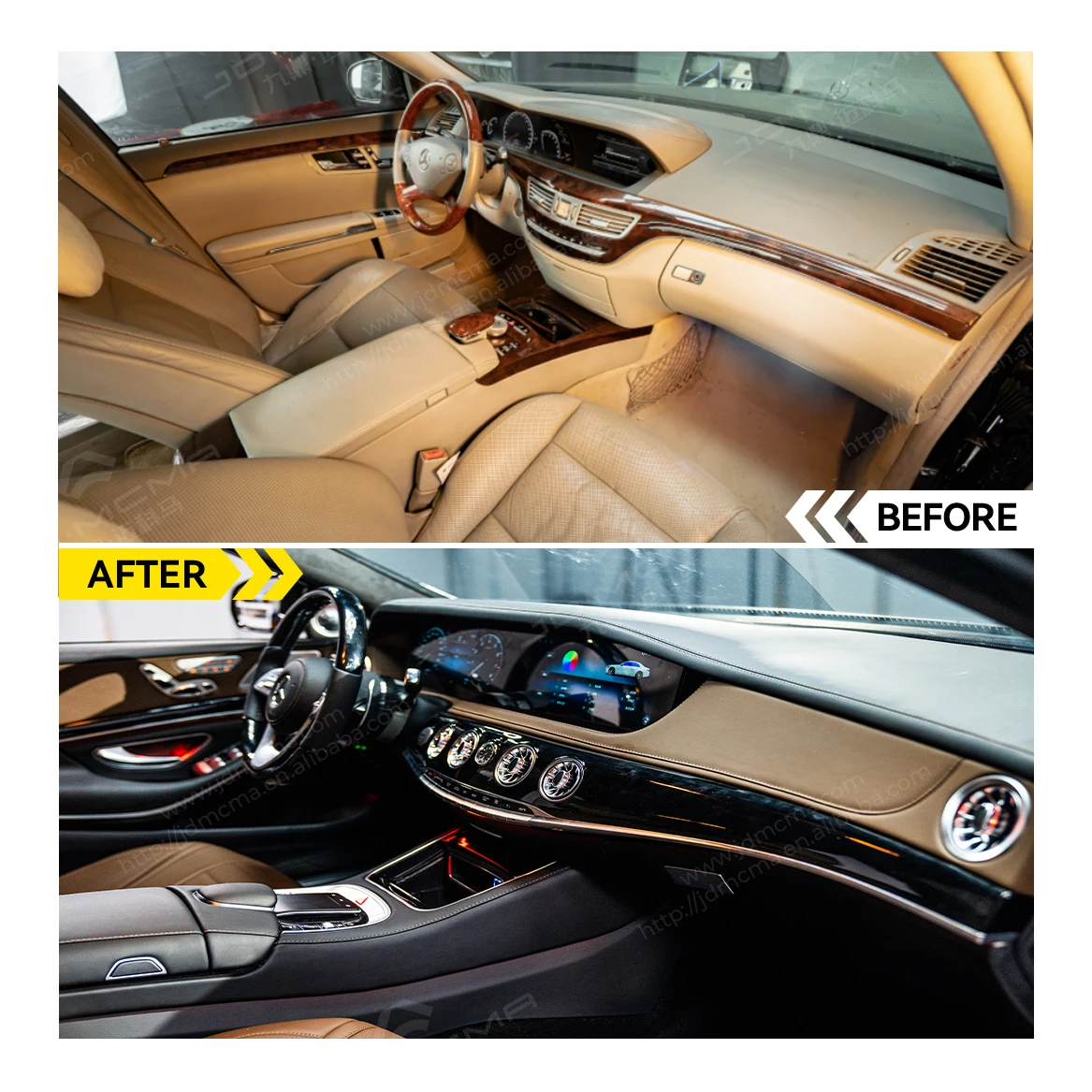 2014 mercedes s class interior до 2023 300 500 обновление интерьера 2006-2013 W221 W222 W223 комплект