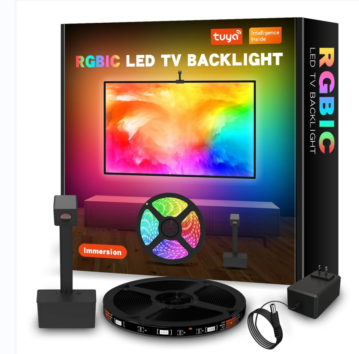 Living Room Smart life WIFI Remote Control Immersion Kit LED TV Backlight Strip Lights with Camera for 43-65 inch TV