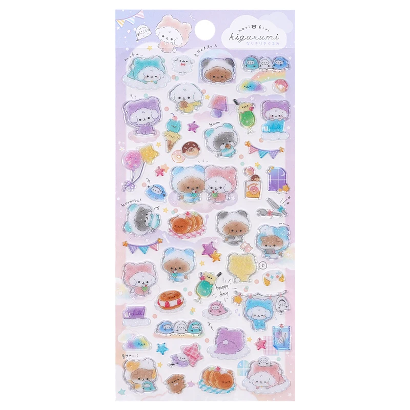 SHANLE Wholesale Lovely Cartoon Candy Sticker Animal Dog Bear Unicorn Rabbit Girl Music Kawaii Cute 3D PVC Deco Gift For Kid